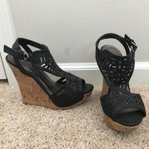 Black Cutout Wedges